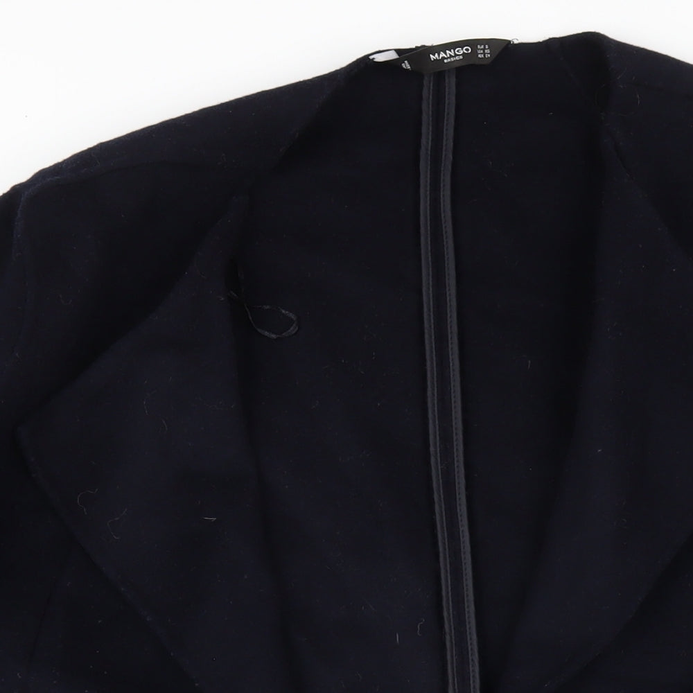 Womens UK Size S Mango Blue Overcoat