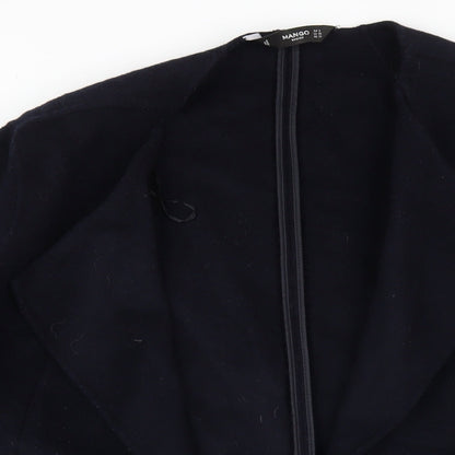 Womens UK Size S Mango Blue Overcoat
