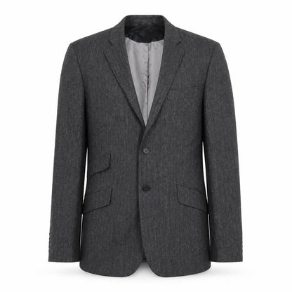 JUNK de LUXE Mens Grey Viscose Jacket Blazer Size 48 Regular