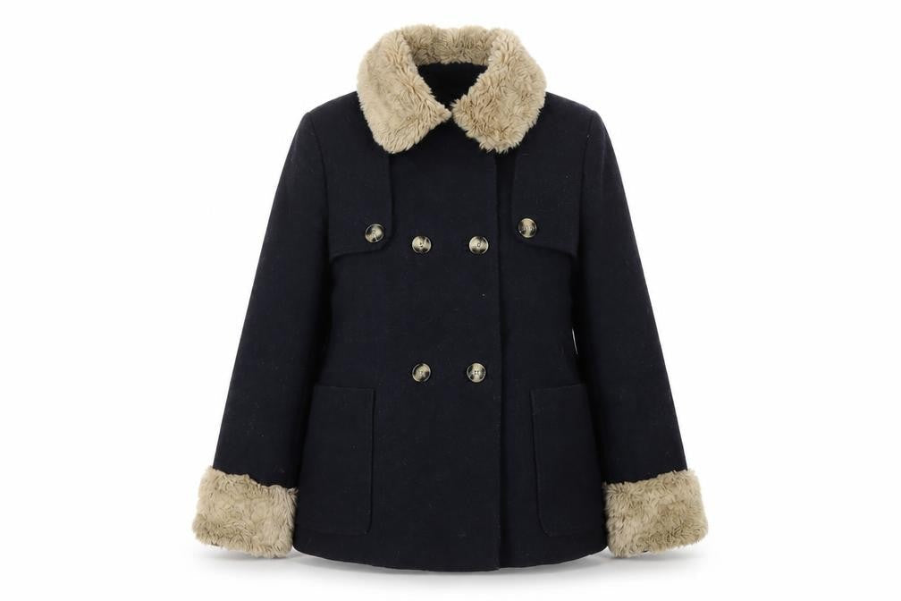 Womens UK Size 10 Topshop Blue Overcoat