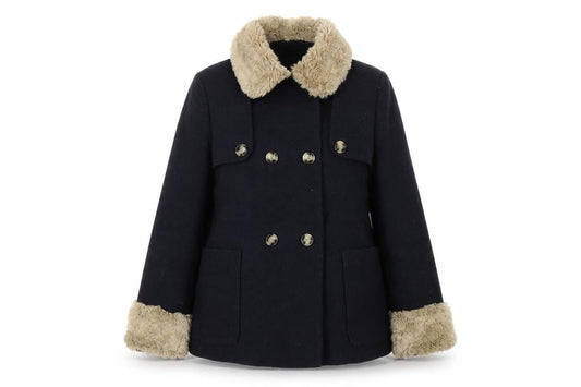 Womens UK Size 10 Topshop Blue Overcoat
