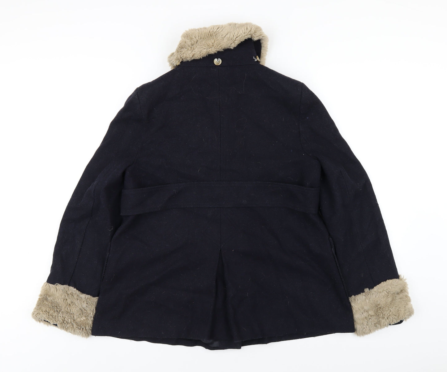 Womens UK Size 10 Topshop Blue Overcoat