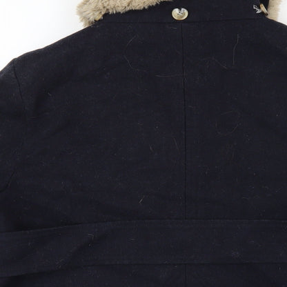 Womens UK Size 10 Topshop Blue Overcoat