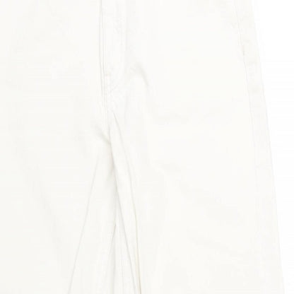 Zara Womens Brown Cotton Straight Jeans Size 4 L34 in Regular Zip