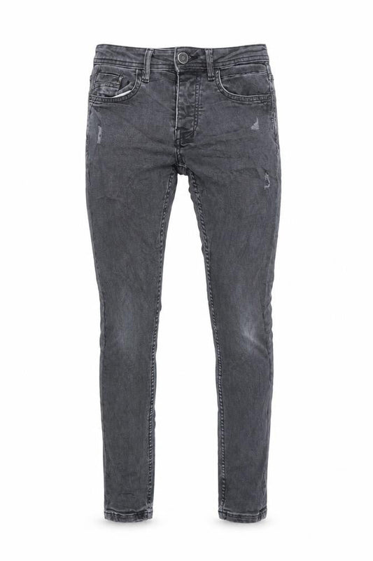 Denim & Co. Womens Grey Cotton Skinny Jeans Size 27 in L32 in Regular Button