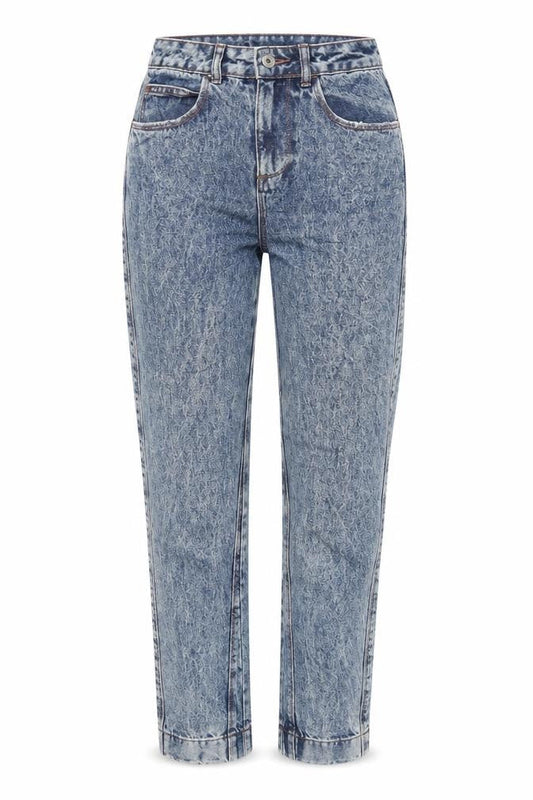 Collusion Womens Blue Cotton Mom Jeans Size 25 in L34 in Regular Zip