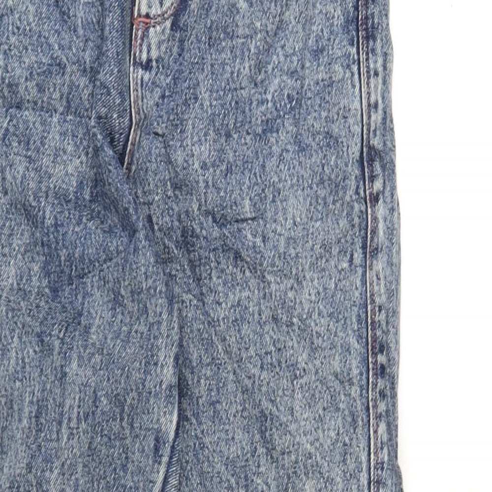 COLLUSION Womens Blue Cotton Mom Jeans Size 25 in L34 in Regular Zip