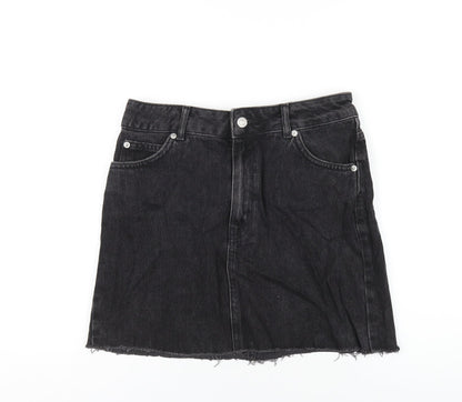 Womens UK Size 10 Topshop A-Line Denim Skirt