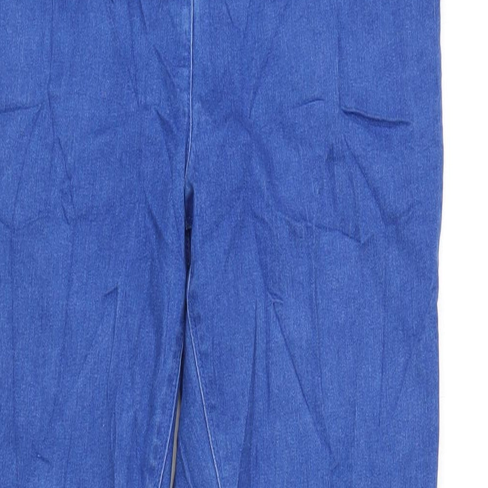 Matalan Womens Blue Cotton Skinny Jeans Size 14 L29 in Regular Zip