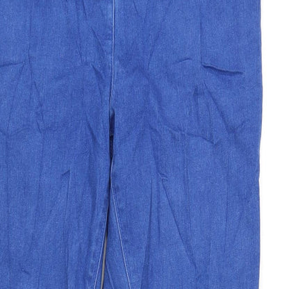 Matalan Womens Blue Cotton Skinny Jeans Size 14 L29 in Regular Zip