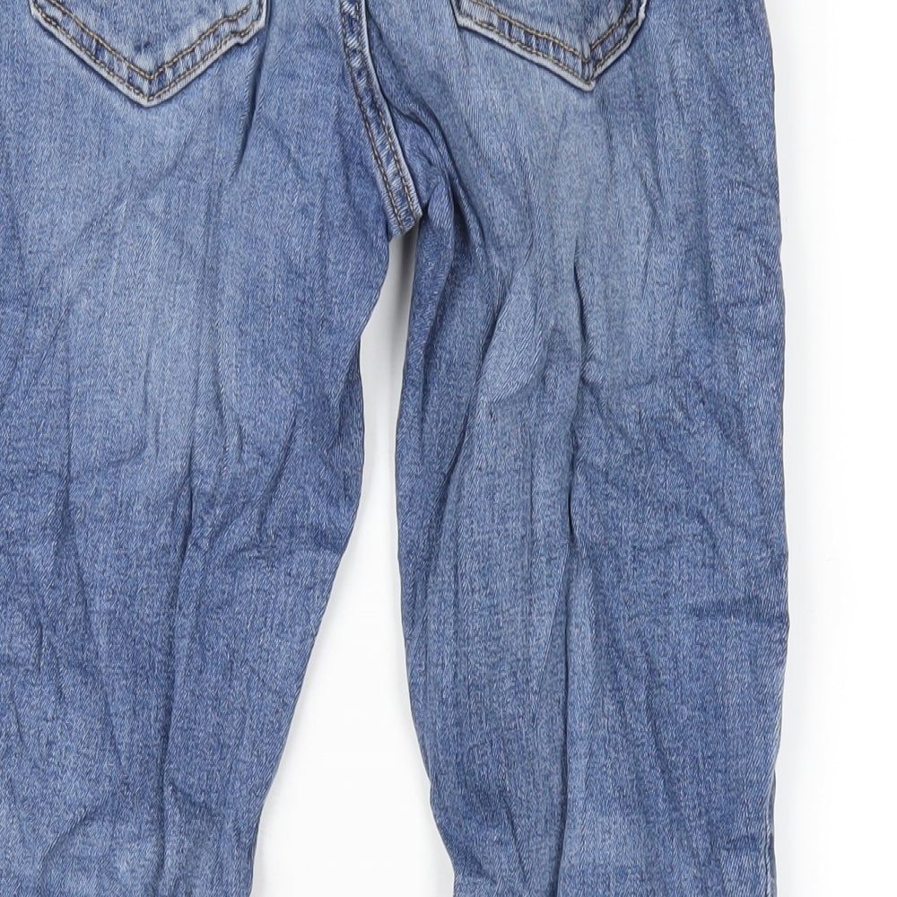 Gap Womens Blue Cotton Straight Jeans Size 25 in L27 in Regular Zip