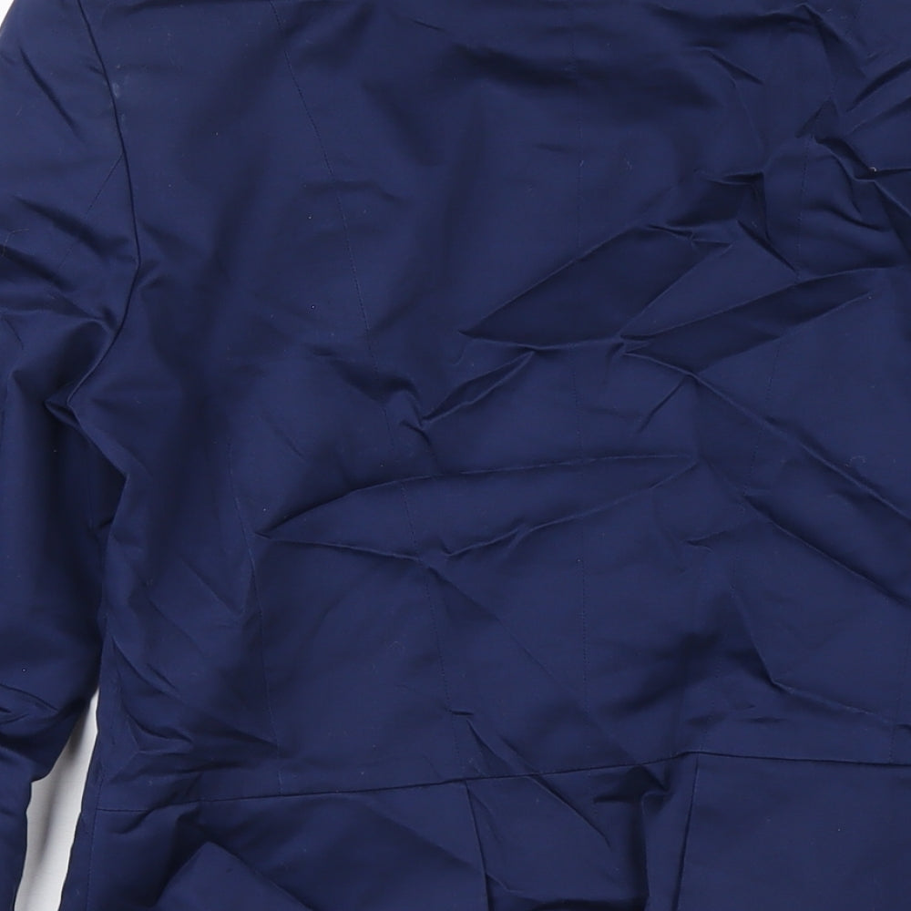 H&M Womens Blue Cotton Jacket Blazer Size 10