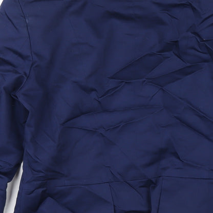 H&M Womens Blue Cotton Jacket Blazer Size 10