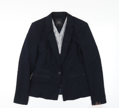 NEXT Womens Blue Polyester Jacket Blazer Size 10