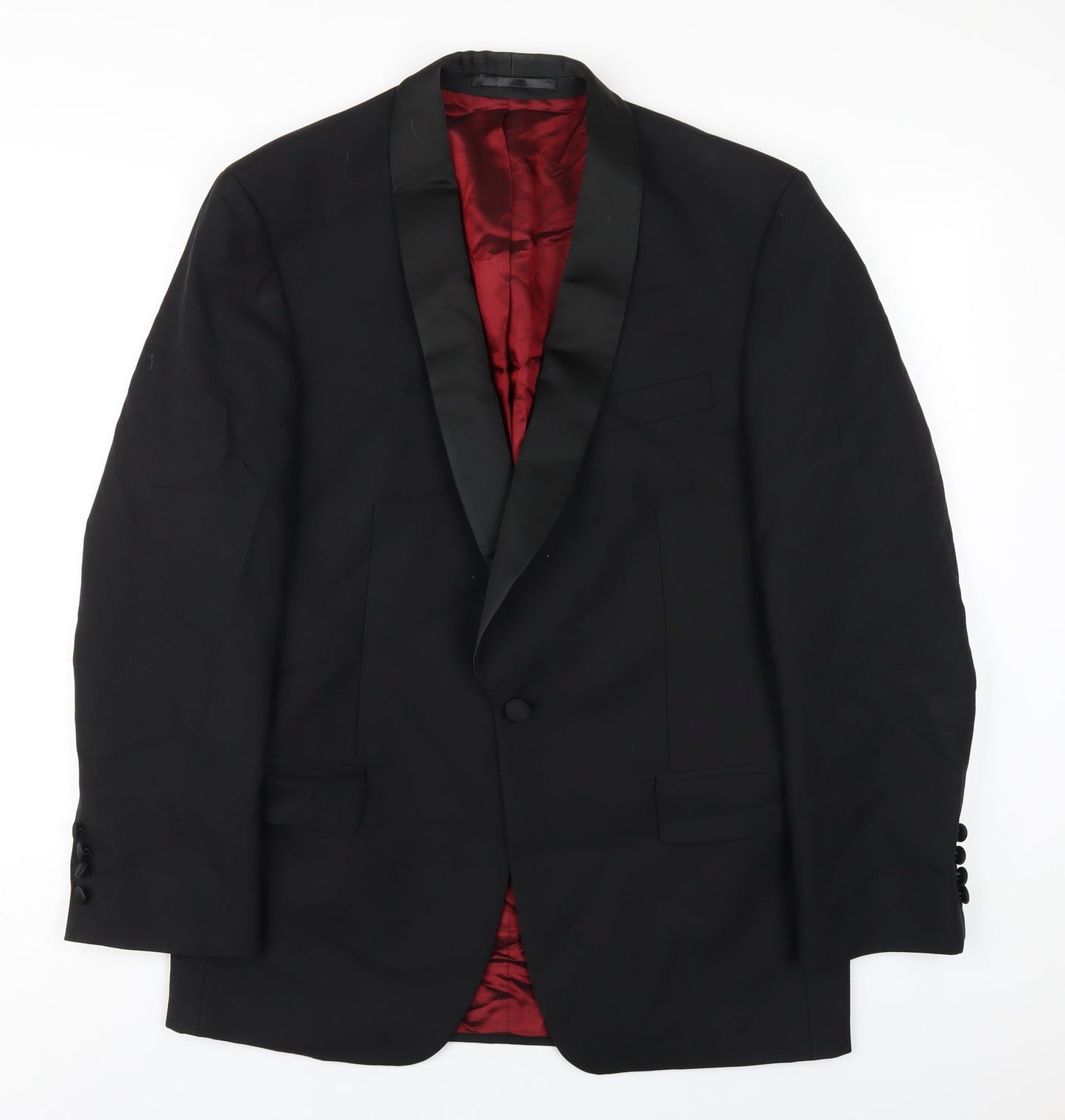 Mens UK Size 38 Fellini Regular Black Suit Jacket
