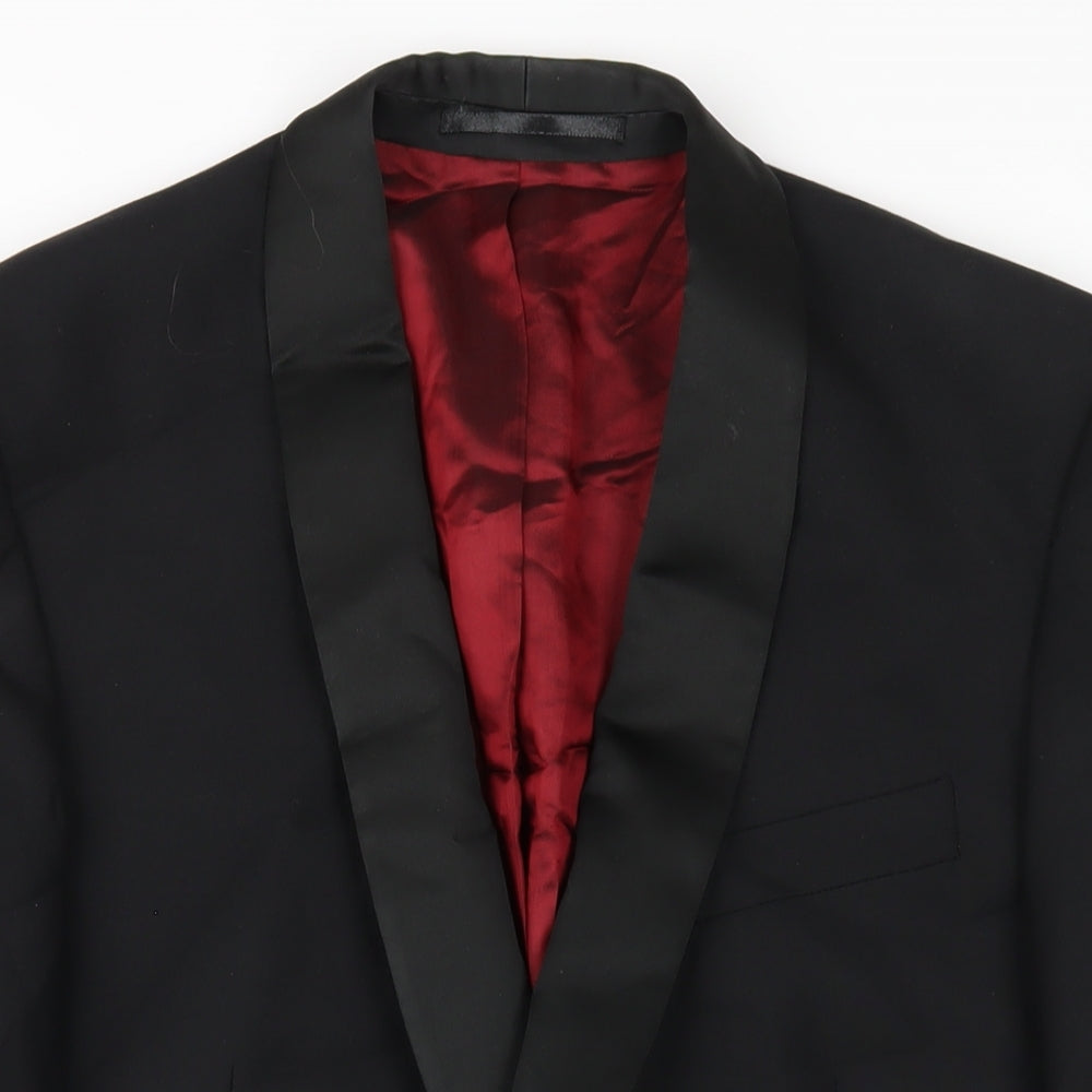 Mens UK Size 38 Fellini Regular Black Suit Jacket