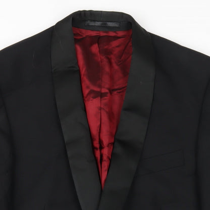 Mens UK Size 38 Fellini Regular Black Suit Jacket