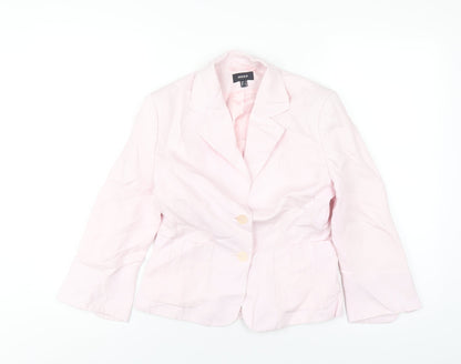 Mexx Womens Pink Jacket Blazer Size 8 Button