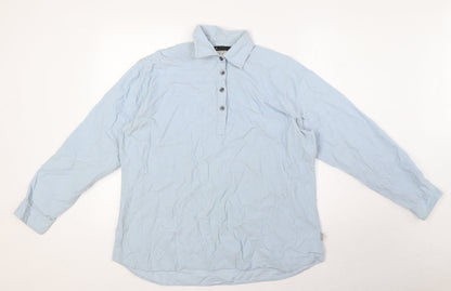 Womens UK Size L BHS Blue Basic Button-Up
