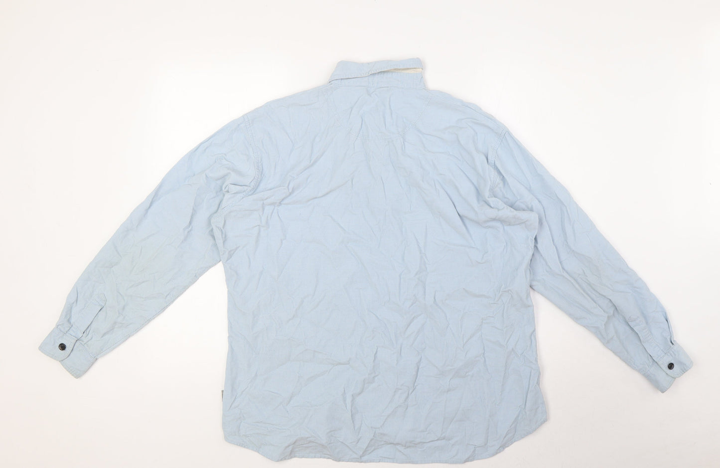 Womens UK Size L BHS Blue Basic Button-Up