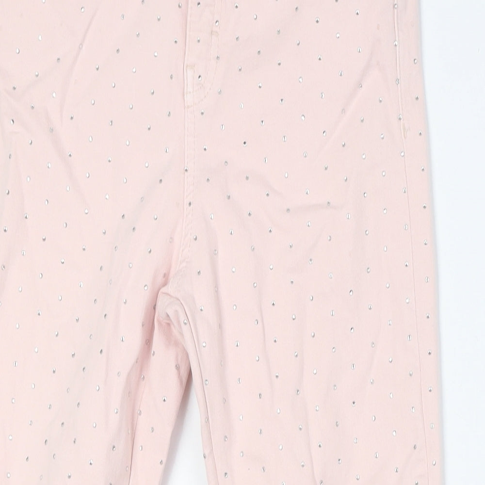 Topshop Womens Pink Cotton Skinny Jeans Size 28 L30 in Slim Zip - Sequins