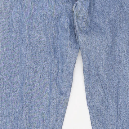 Levi's Mens Blue Cotton Straight Jeans Size 32 in L34 in Regular Zip