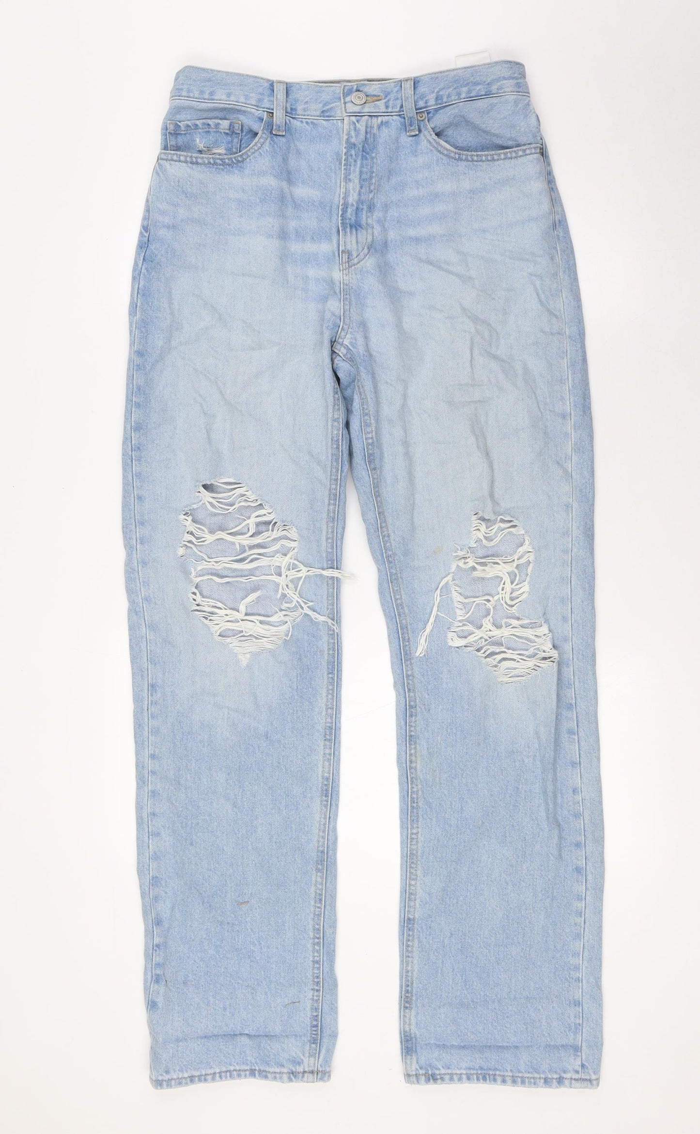 Uniqlo Womens Blue Cotton Skinny Jeans Size 28 in L32 in Regular Button