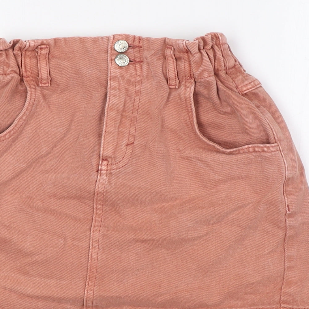 Womens UK Size 8 Topshop A-Line Denim Skirt