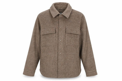 Weekday Womens Beige Jacket Size L Button - Shacket