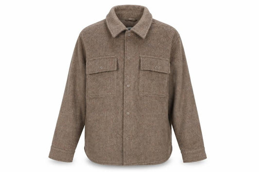 Weekday Womens Beige Jacket Size L Button - Shacket