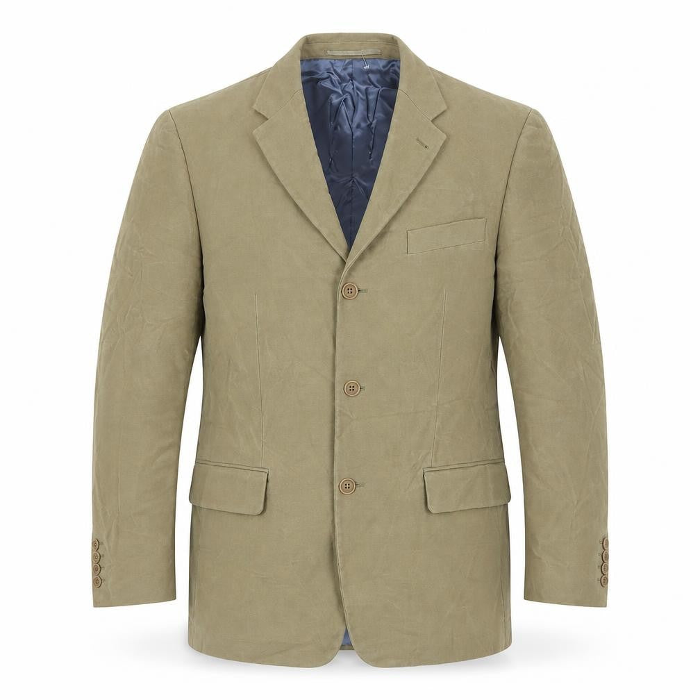 Mens UK Size 44 Racing Green Regular Beige Suit Jacket