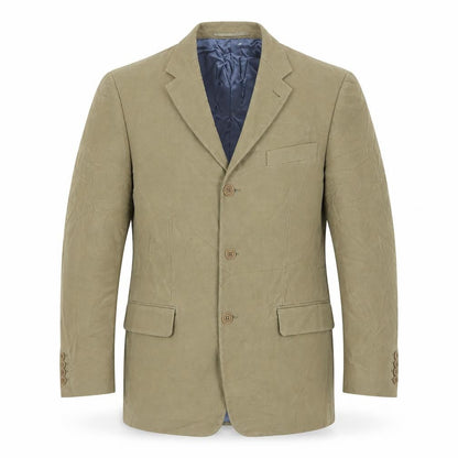Mens UK Size 44 Racing Green Regular Beige Suit Jacket