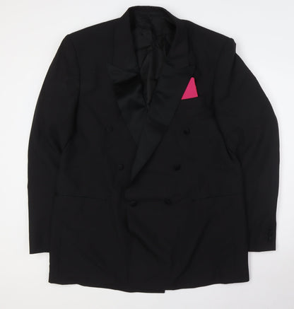 Mens UK Size 44 Varteks Regular Black Suit Tuxedo