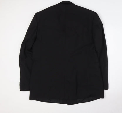Mens UK Size 44 Varteks Regular Black Suit Tuxedo