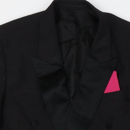 Mens UK Size 44 Varteks Regular Black Suit Tuxedo