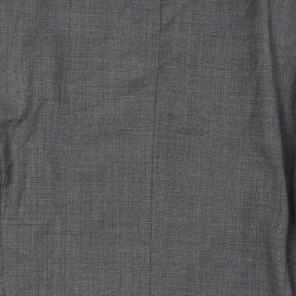Candidate Mens Grey Polyester Jacket Suit Jacket Size 40 Big & Tall