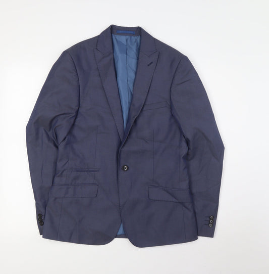 Mens UK Size 36 Marks and Spencer Regular Blue Suit Jacket