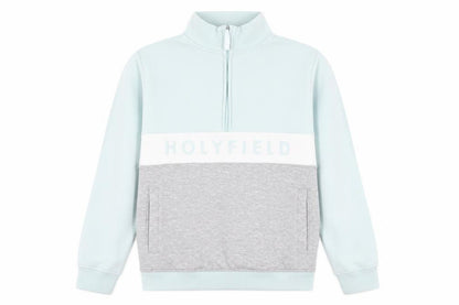 Holyfield Girls Blue Cotton Pullover Sweatshirt Size 12-13 Years Zip