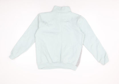 Holyfield Girls Blue Cotton Pullover Sweatshirt Size 12-13 Years Zip