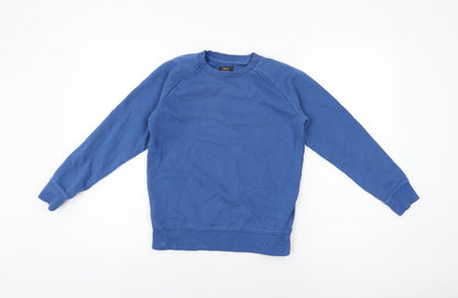 Next Boys Blue Cotton Pullover Sweatshirt Size 10 Years Pullover