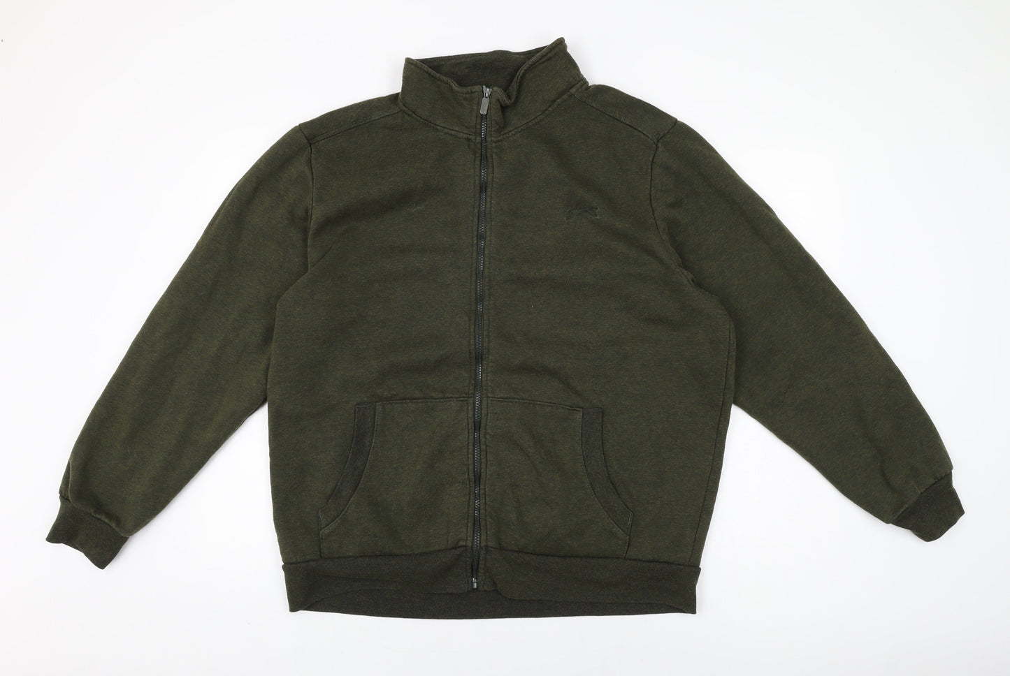 Mens UK Size 2XL Slazenger Green Full Zip Sweatshirt