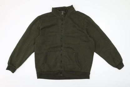 Mens UK Size 2XL Slazenger Green Full Zip Sweatshirt