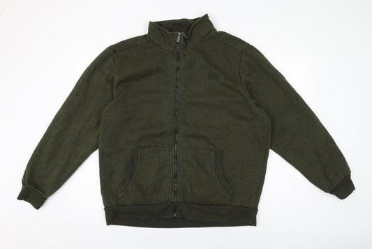 Mens UK Size 2XL Slazenger Green Full Zip Sweatshirt