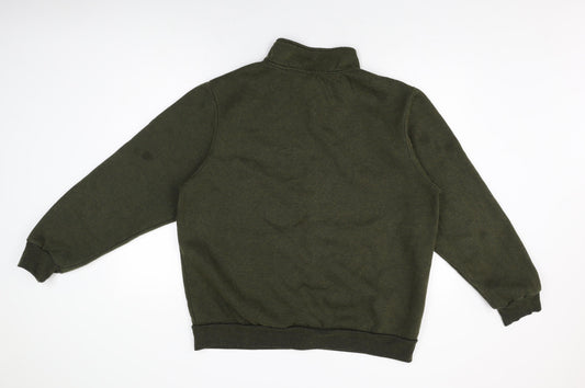 Mens UK Size 2XL Slazenger Green Full Zip Sweatshirt