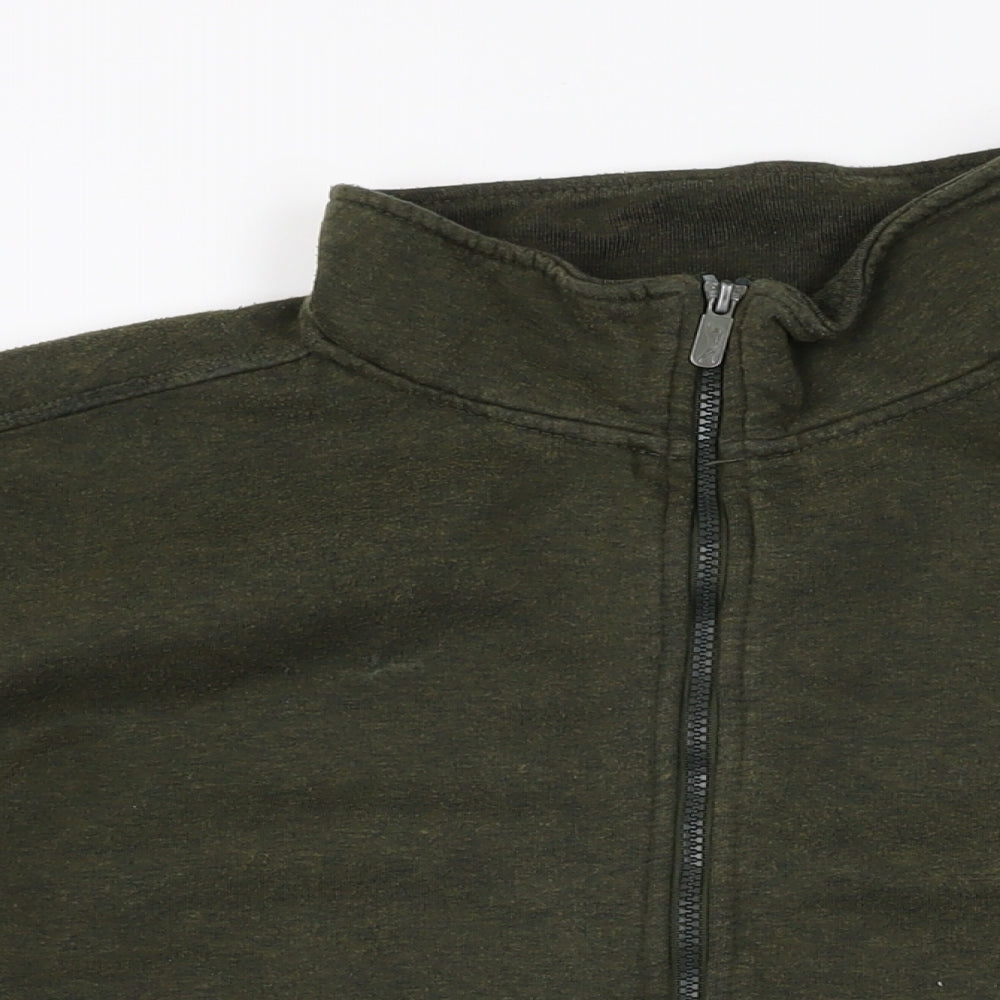 Mens UK Size 2XL Slazenger Green Full Zip Sweatshirt