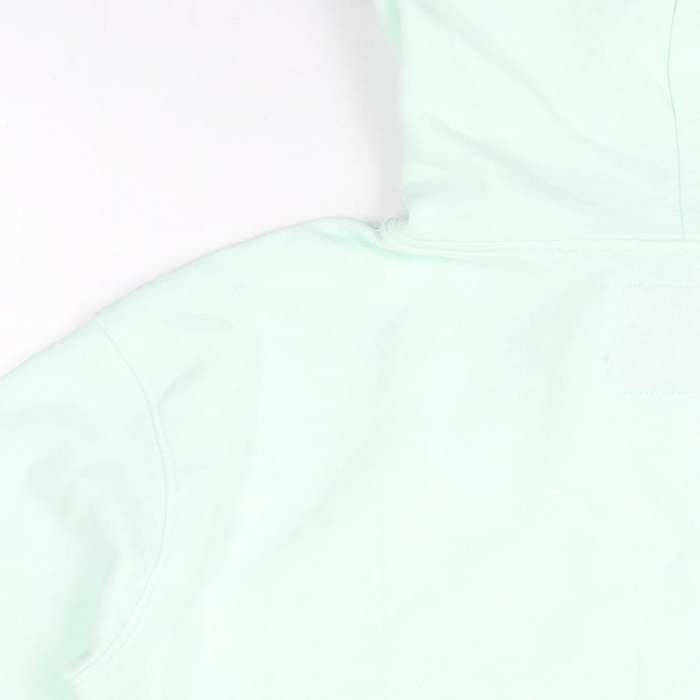 Hollister Womens Green Cotton Pullover Hoodie Size M Pullover