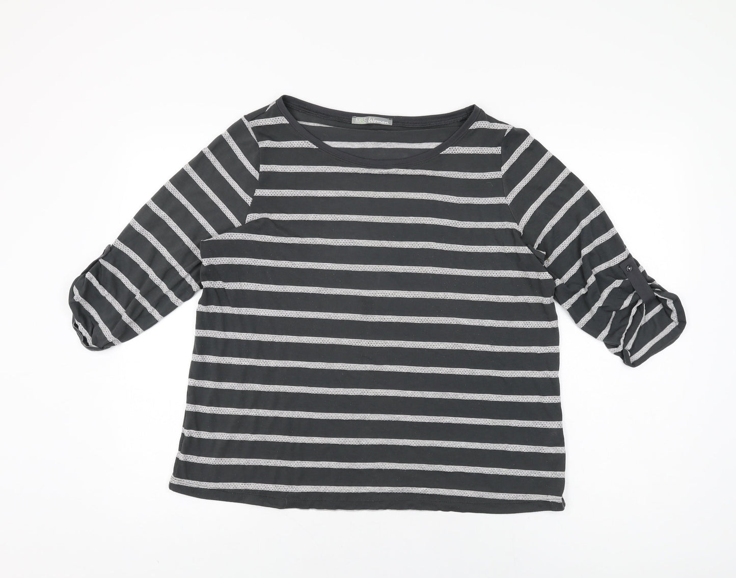 Womens UK Size 16 Marks and Spencer Grey Basic T-Shirt