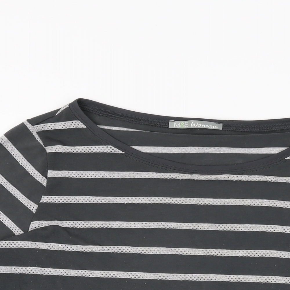 Womens UK Size 16 Marks and Spencer Grey Basic T-Shirt