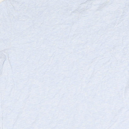 Marks and Spencer Mens Blue Cotton T-Shirt Size S Round Neck