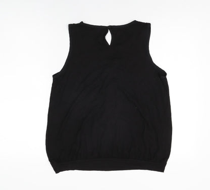 Womens UK Size 14 NEXT Black Basic T-Shirt